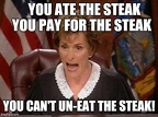 Judge Judy steak